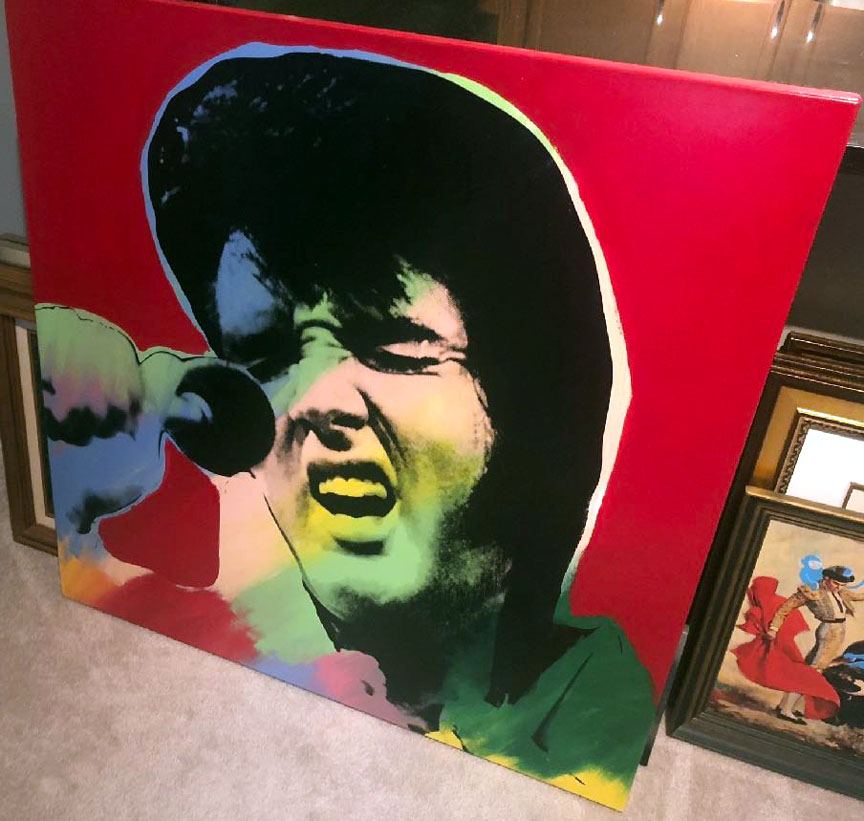 Steve Kaufman - Elvis Series II - Limited Edition Serigraph on Canvas