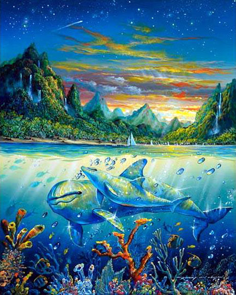 Robert Lyn Nelson - Emerald Green Dawn - Limited Edition Lithograph