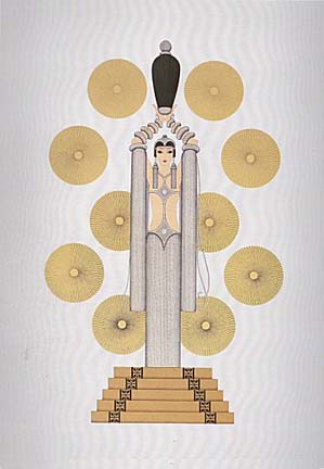  Erte - Emerald Vase I - Limited Edition Serigraph