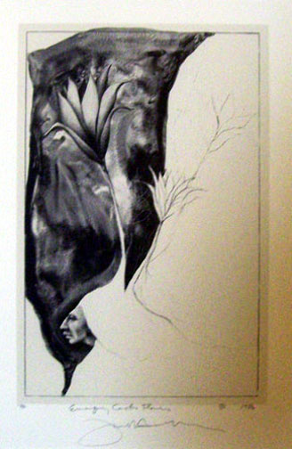 Frank Howell - Emerging Cactus Flower - Limited Edition Lithograph
