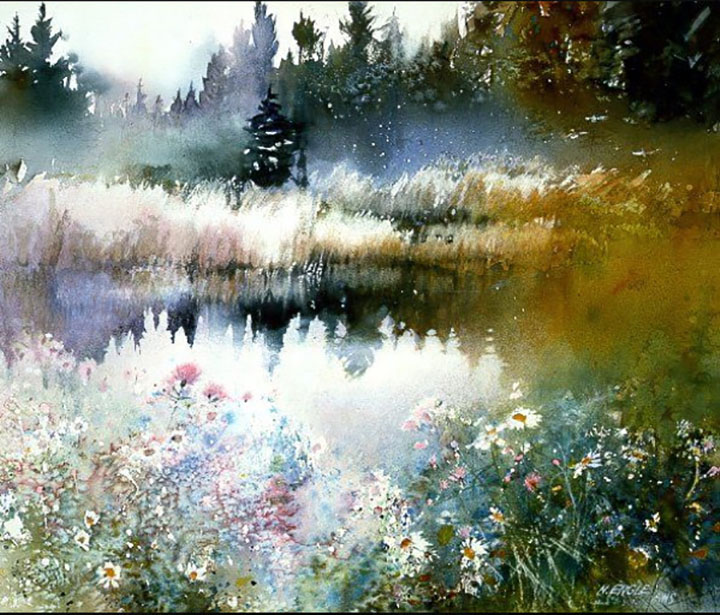 Nita Engle - Wild Rose Marsh - Limited Edition Lithograph