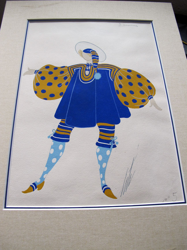  Erte - Les Fables - Original Painting - Gouache