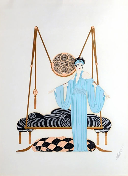  Erte - Pillow Swing - Limited Edition Serigraph