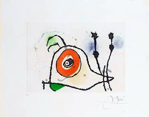 Joan Miro - Escargot Enjoue - Limited Edition Etching / Aquatint