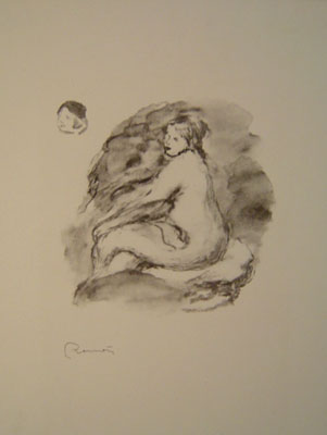 Pierre-Auguste Renoir - Etude De Femme Nue Assise, Variante - Limited Edition Lithograph