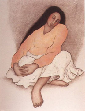 RC Gorman - Evangelina, State II - Limited Edition Lithograph