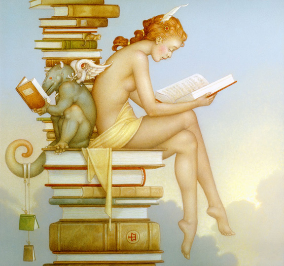 Michael Parkes - Ex Libris - Limited Edition Stone Lithograph