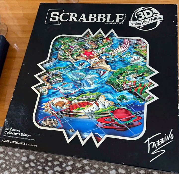 Charles Fazzino - Scrabble World Edition - 3-D Limited Edition Serigraph