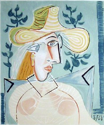 Pablo Picasso - Femme A La Collerette - Limited Edition Lithograph