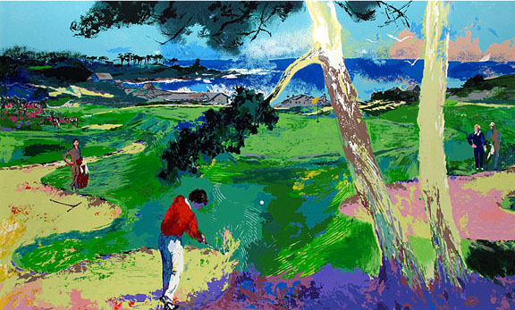 Leroy Neiman - First At Spyglass - Limited Edition Serigraph