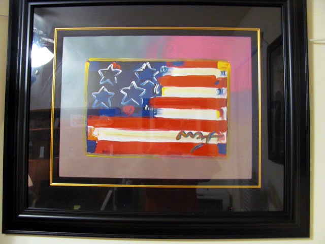 Peter Max - Flag With Heart II - Limited Edition Lithograph
