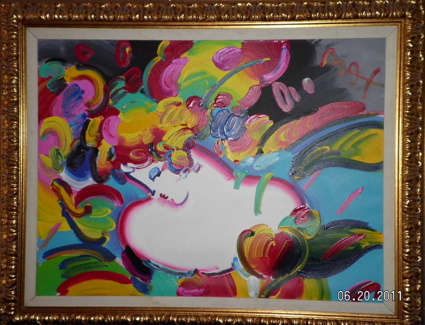 Peter Max - Flower Blossom Lady - Original Painting - Acrylic on Canvas