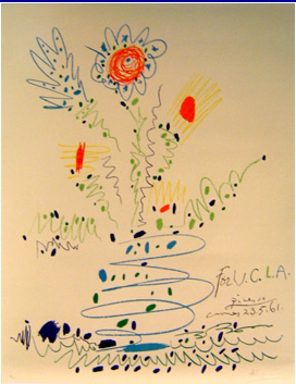 Pablo Picasso - Flowers For UCLA - Limited Edition Lithograph