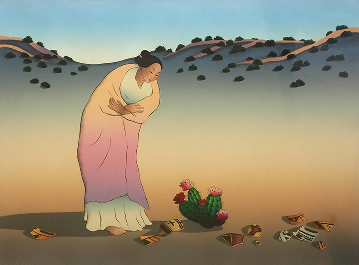 RC Gorman - Flowers of Los Lunas - Limited Edition Lithograph