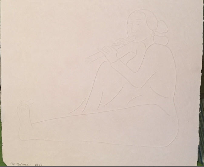 RC Gorman - Flute Player Hand - Limited Edition Cast Paper
