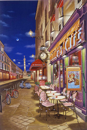 Liudmila Kondakova - Folies Cafe - Limited Edition Serigraph 