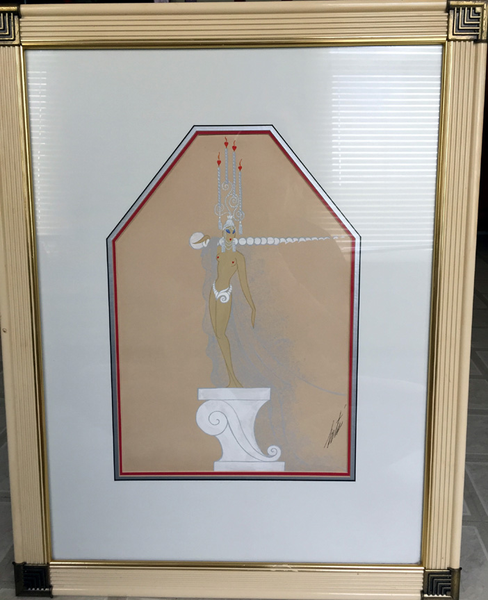  Erte - Follies Bergere - Original Painting - Gouache
