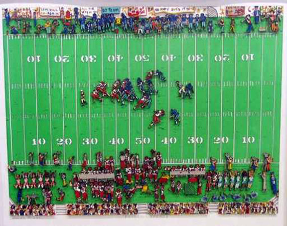 James Rizzi - Football Frenzy - 3-D Limited Edition Serigraph