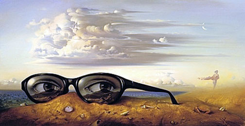Vladimir Kush - Forgotten Sunglasses - Limited Edition Giclee on Canvas