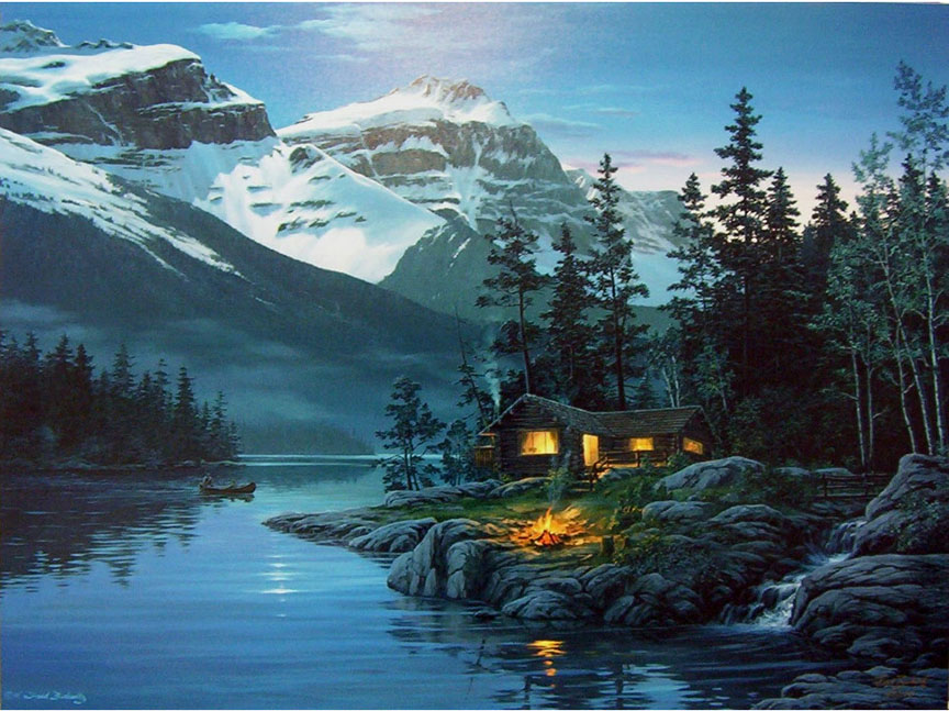 Herndon Fine Art offers authenticated Fred Buchwitz fine art, including rare hand-signed limited edition canvas transfers, Canadian wilderness oil paintings, and alpine landscape prints.