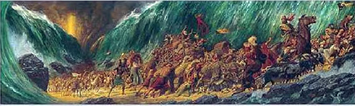 Arnold Friberg - The Parting of the Red Sea - Limited Edition Lithograph