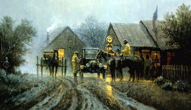 G Harvey - Country Post Office - Limited Edition Lithograph