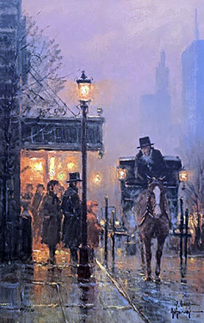 G Harvey - Discussing the Fare - Limited Edition Lithograph