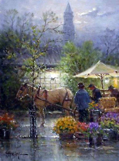 G Harvey - Early Boston - Limited Edition Giclee on Canvas