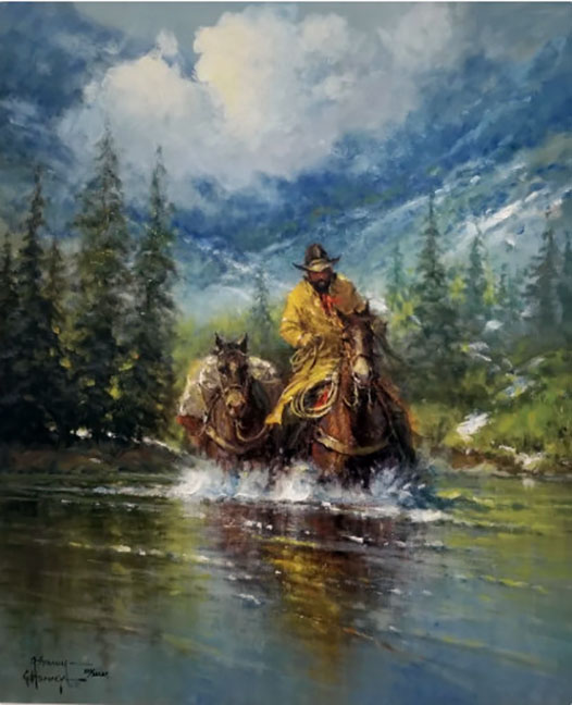 G Harvey - Early Spring Crossing - Limited Edition Lithograph