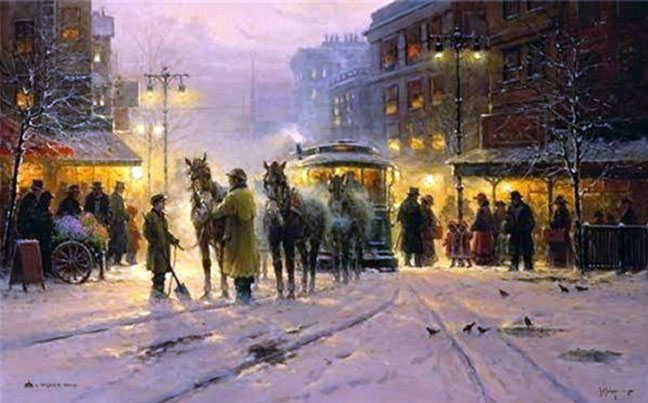 G Harvey - Evening on the Boulevard - Limited Edition Serigraph
