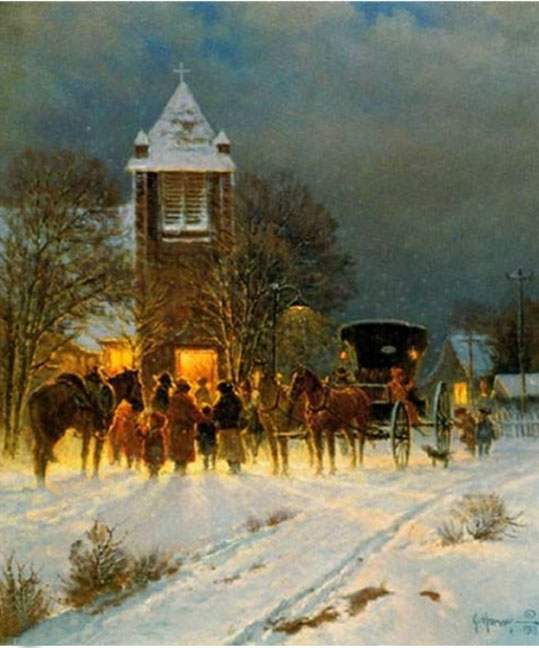 G Harvey - Family Christmas - Limited Edition Lithograph