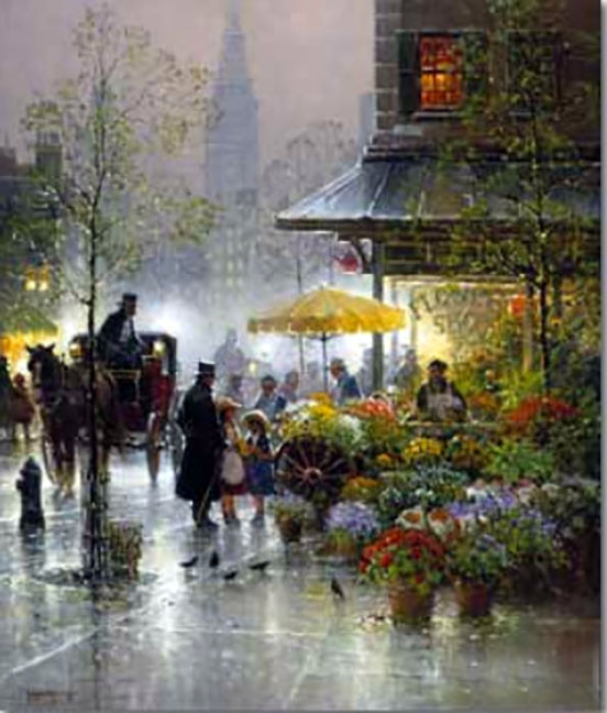 G Harvey - Flower Shop - Limited Edition Serigraph