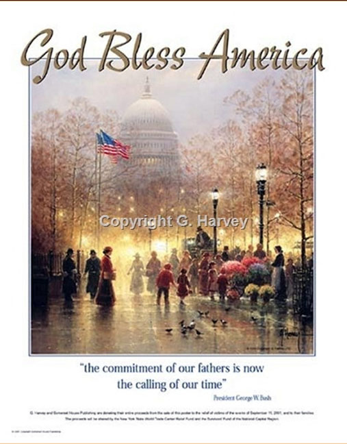 G Harvey - God Bless America - Poster