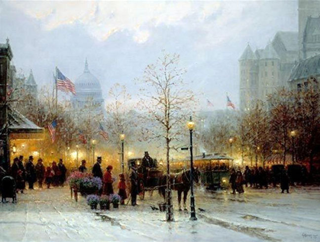 G Harvey - Inauguration Eve - Limited Edition Giclee on Canvas