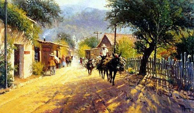 G Harvey - Ixtapan Village - Limited Edition Lithograph