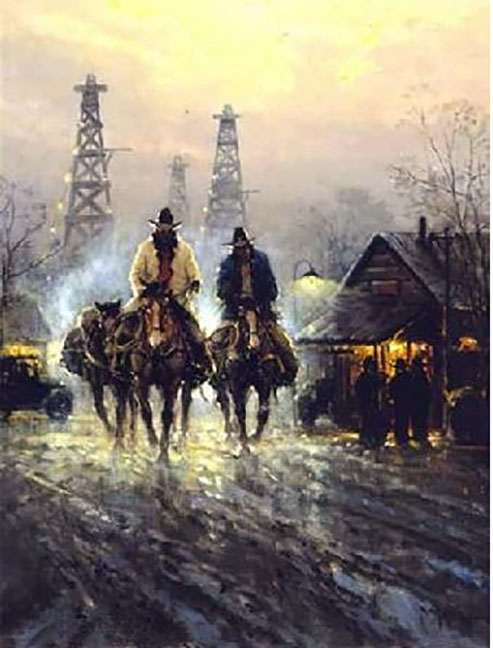 G Harvey - Lights of a New Era - Limited Edition Lithograph on Canvas