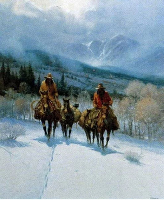 G Harvey - Line Camp Buddies - Limited Edition Lithograph