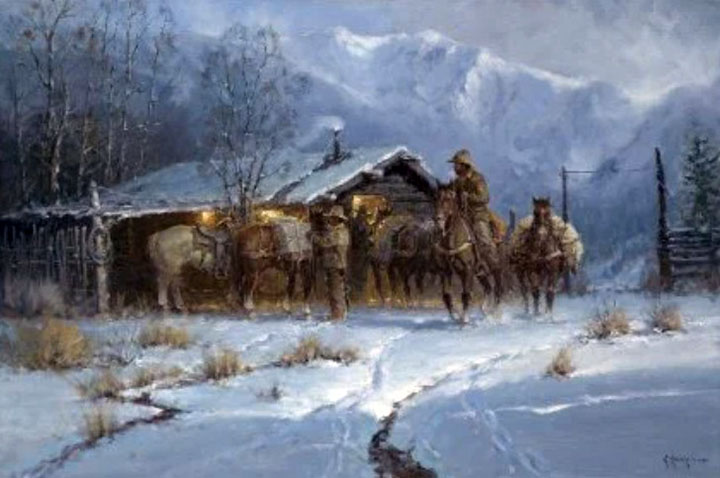G Harvey - Line Shack Cowhand - Limited Edition Giclee on Canvas