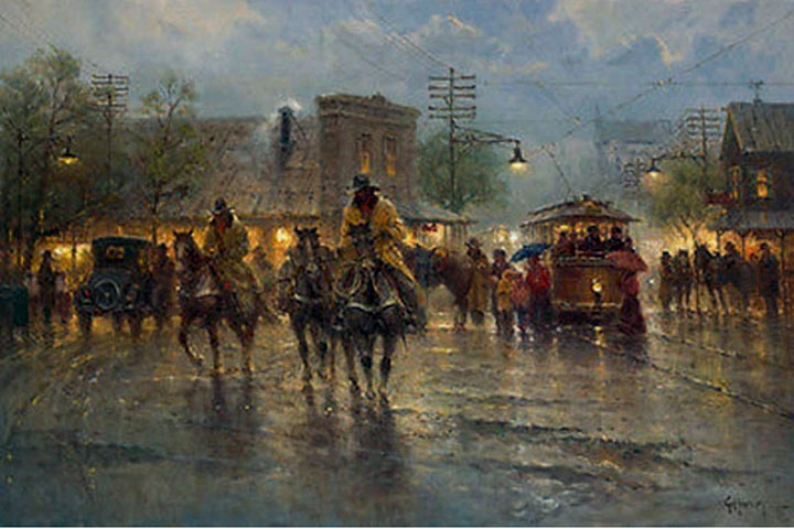 G Harvey - Making New Tracks - Limited Edition Giclee on Canvas