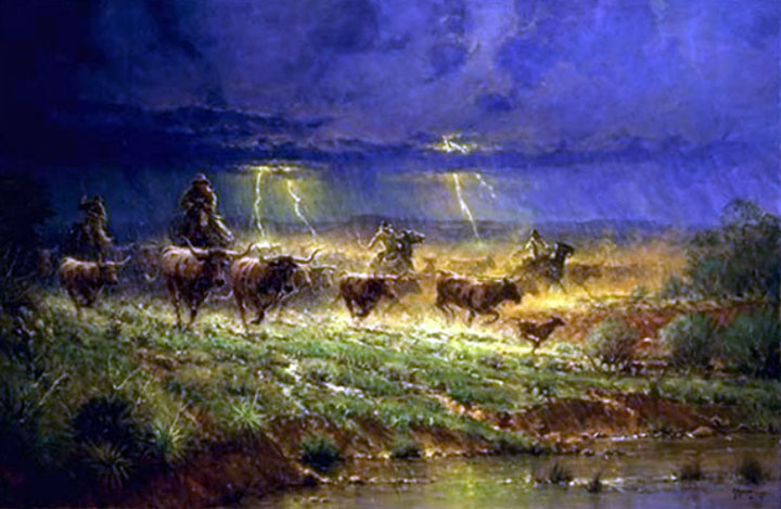 G Harvey - Rawhide and Thunder - Limited Edition Lithograph on Canvas