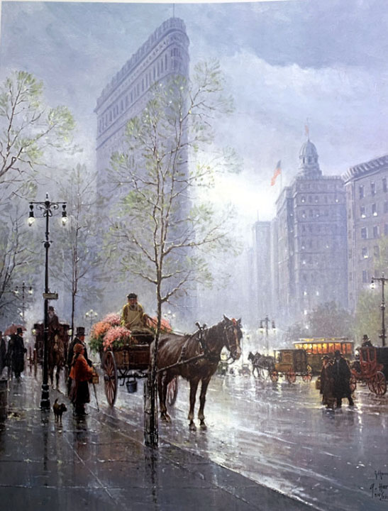 G Harvey - Springtime in New York - Limited Edition Lithograph