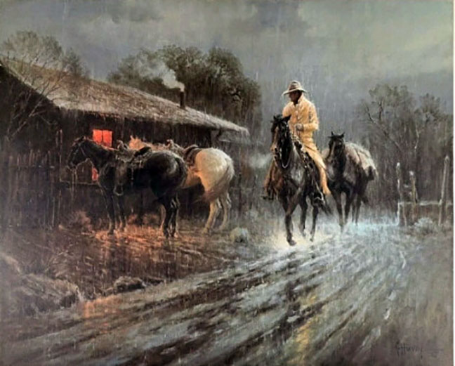 G Harvey - The Drifting Cowhand - Limited Edition Lithograph