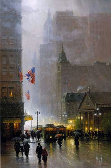 G Harvey - The Lights of Broadway - Limited Edition Giclee on Canvas