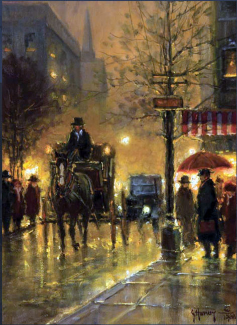 G Harvey - The Night Carriage - Limited Edition Lithograph on Canvas