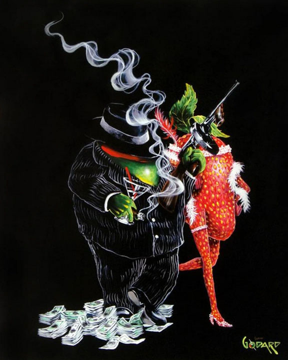 Michael Godard - Gangster Love - Limited Edition Giclee on Canvas