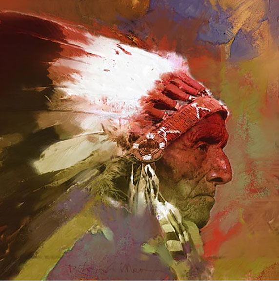 R Tom Gilleon - Pemmican Food of the Plains - Limited Edition Giclee on Canvas