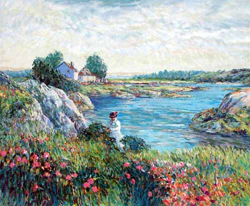Henri Plisson - Girl on the Hill - Limited Edition Serigraph