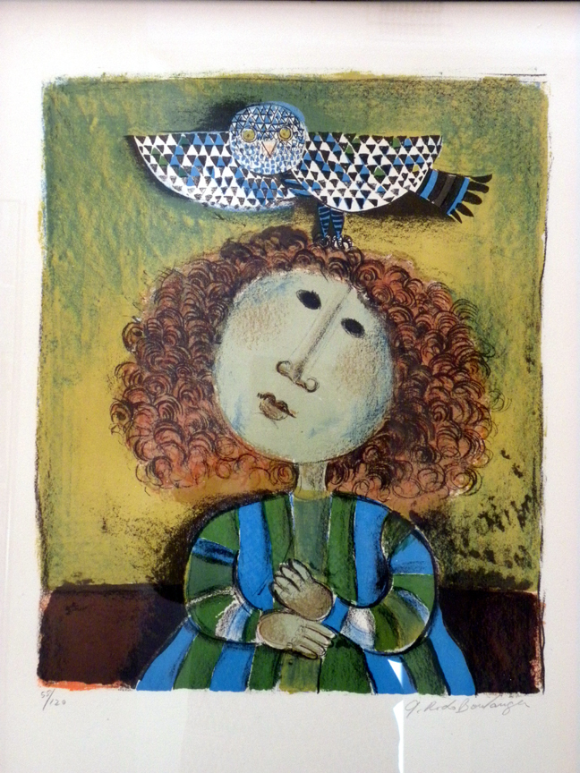 Graciela Rodo Boulanger - Girl with Owl - Limited Edition Lithograph