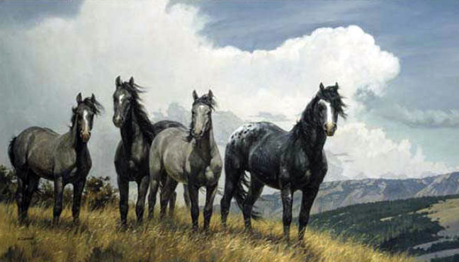 Nancy Glazier - Amazing Grays IV Spirits of the Open Range - Limited Edition Giclee