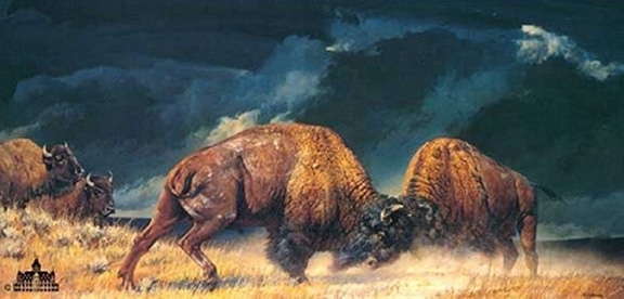 Nancy Glazier - Rolling Thunder Hooves Across the Prairie - Limited Edition Offset Lithograph